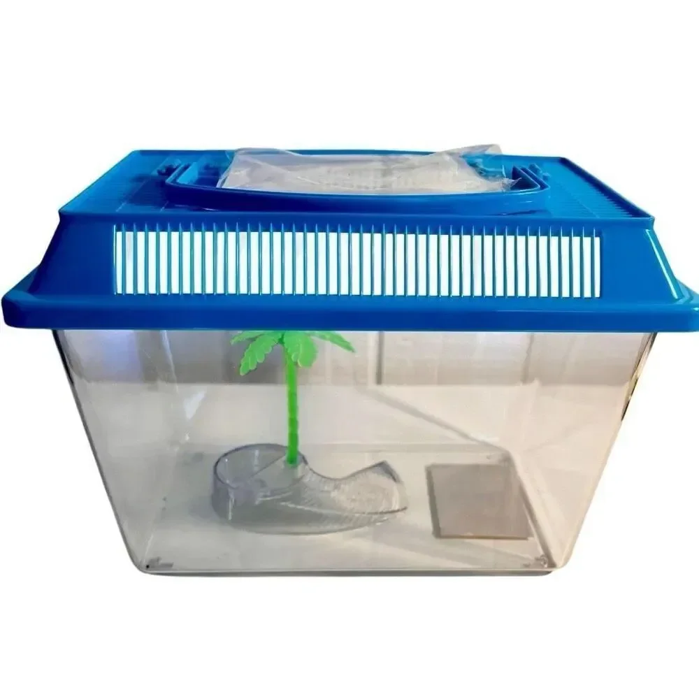 Portable Aquatic/Terrarium Tank, Plastic Carrier Cage with Lid and Handle NWT
